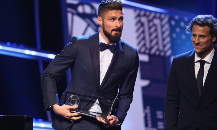 Olivier Giroud is included in the list of FIFA Puskas Award winners