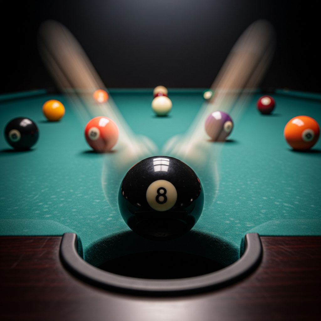 potting the black ball