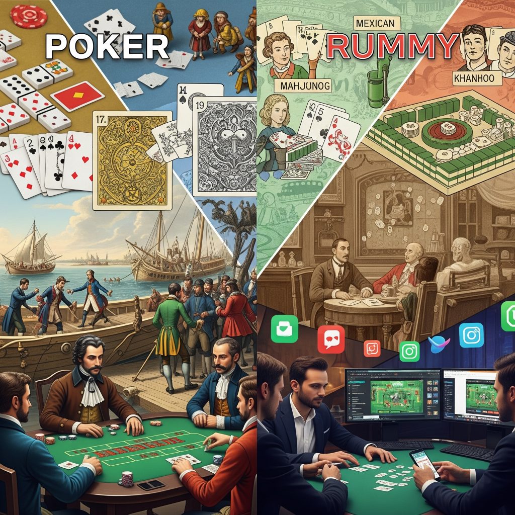 poker and rummy history