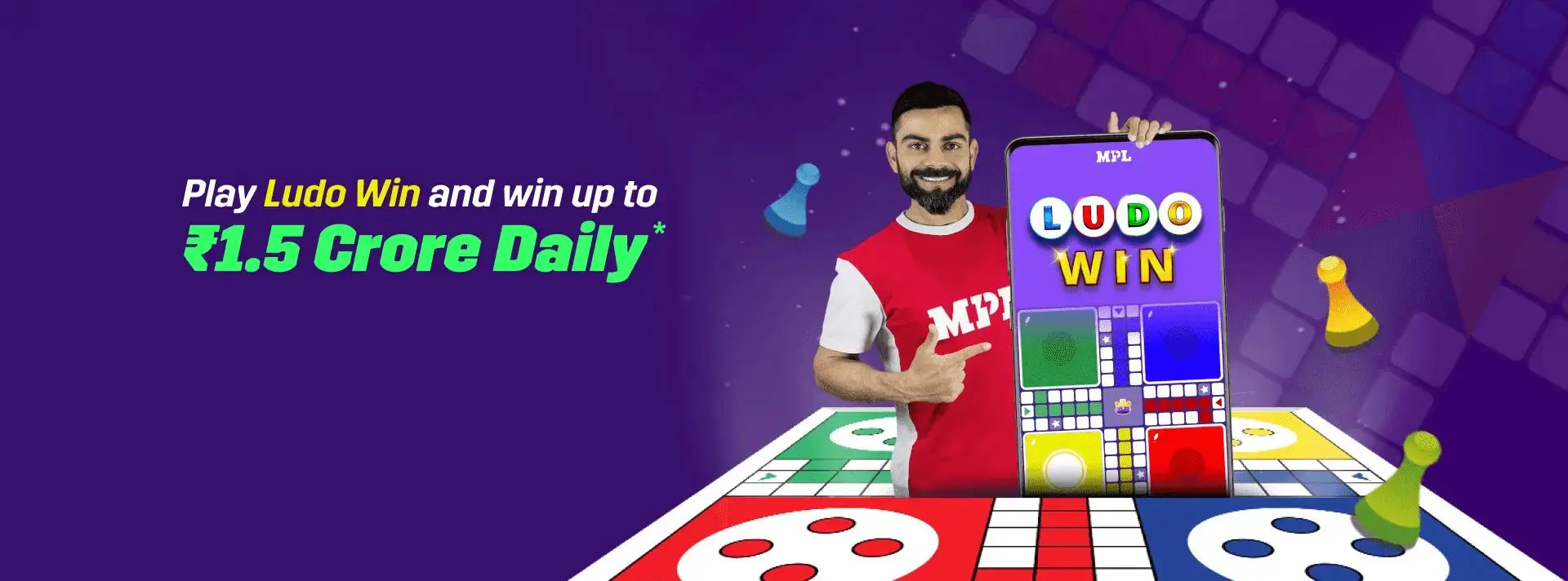 Play Ludo Win online on the MPL app and take away guaranteed prizes!